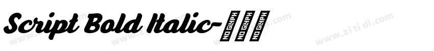 Script Bold Italic字体转换